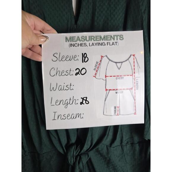 Women's Kraft Kat Boho Green Top Tunic Blouse size Large - Picture 8 of 9